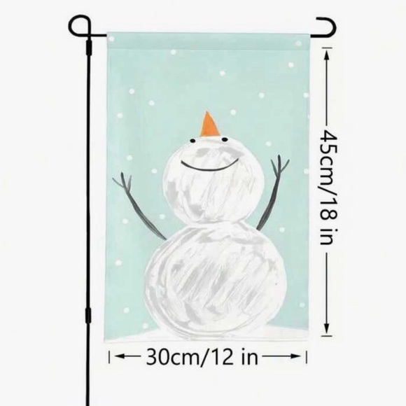 Snowman Garden Flag - Picture 2 of 2